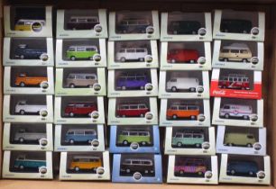 A collection of 30 Oxford 1/76 scale VW related diecast miniatures to include a Neptune blue & white