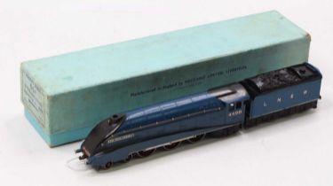 Hornby-Dublo 3-rail pre-war Sir Nigel Gresley 4-6-2 loco & tender LNER 4468, with valences, black