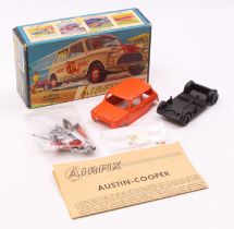 An Airfix 1/32 scale plastic kit for a Hot Box Austin Cooper, housed in the original card box, model