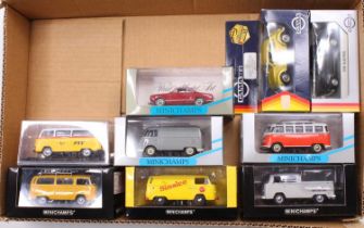 One tray containing a quantity of mainly VW related 1/43 scale diecast vehicles to include Gama,