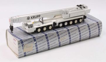 Conrad No.2077, 1/50th scale model of a Krupp 250T 8 Axle Mobile Crane, finished in white, in the