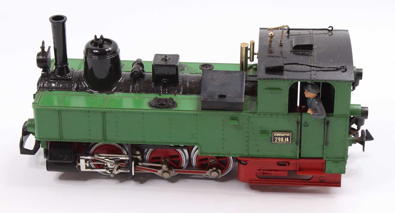 LGB no. 2073 0-6-2 loco running no. 298.14, red chassis green cab, model has been overpainted - Image 7 of 10