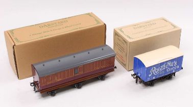 Two Darstead items: WA3 goods wagon ‘Rowntrees Cocoa’ blue (M) (BM); SECR six-wheel Full Brake (