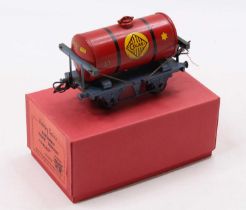 1936-9 Hornby ‘Colas’ bitumen tank wagon, lighter blue standard base, red tank. Very few marks but