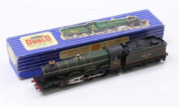 EDLT20 Hornby-Dublo 3-rail ‘Bristol Castle’ loco & tender, BR lined green 7013. Some corrosion to