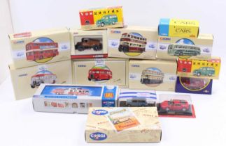 A tray of mixed modern issue diecasts, with specific examples including a Corgi Classics AEC Regal