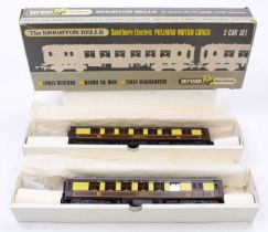 Wrenn W3006/7 two-car Brighton Belle Pullman electric motor coach set, brown & cream. Fitted with