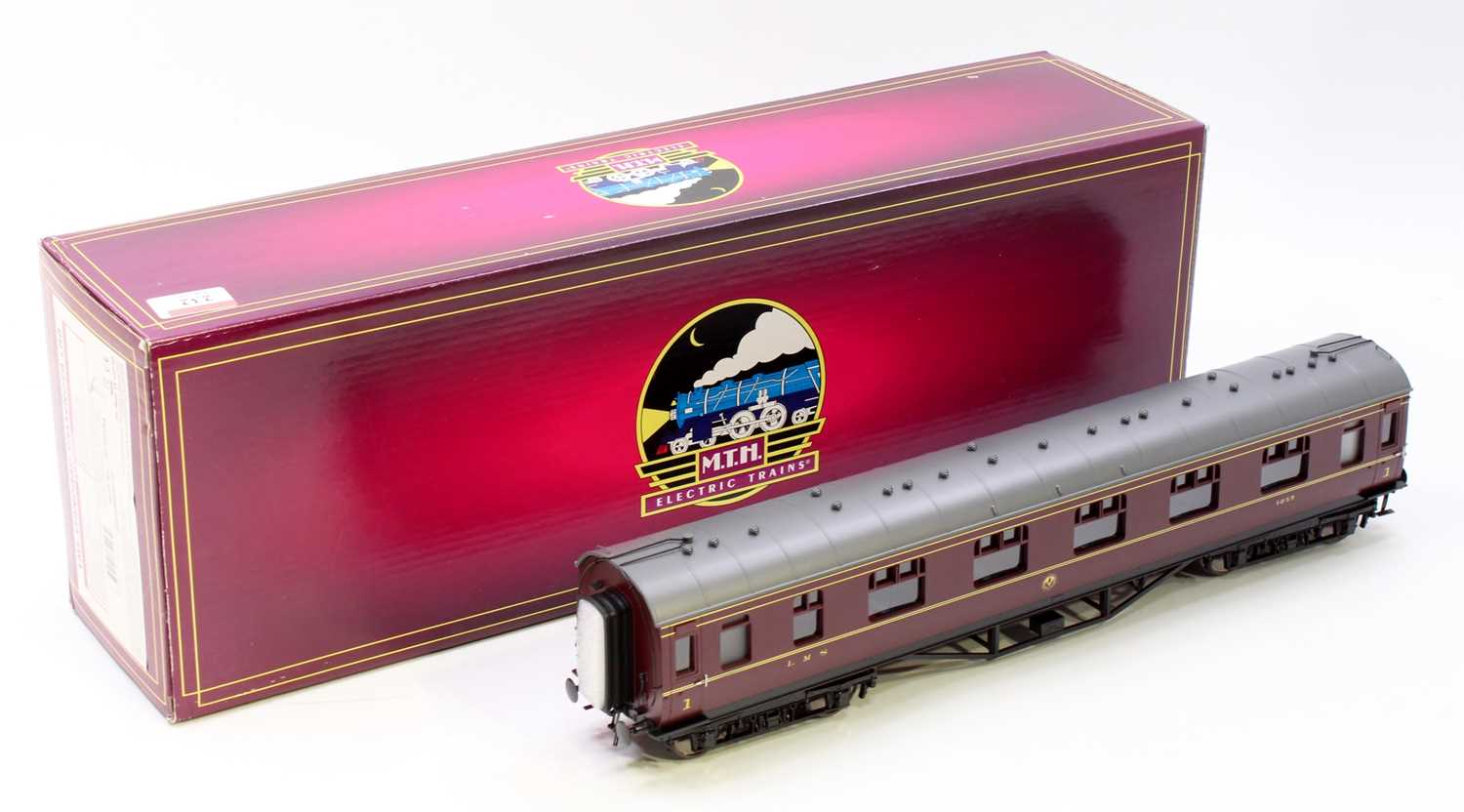 Item no. 22-60064 MTH LMS Stanier passenger coach 1st class no.1059, complete with interior