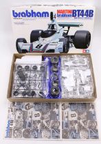 A Tamiya No. 2018-3500 1/12 scale plastic kit for a Brabham Martini BT-44B F1 race car from the