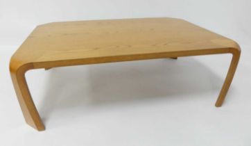 Saburo Inui (1911-1991) for Tendo Mokko - a 'Zataku' coffee table, elm veneered plywood, circa 1960,