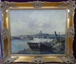 § Jack Cox (1914-2007) - Blakeney Harbour, oil on board, signed lower right, 51 x 61cm Board good