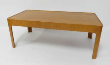 Isamu Kenmochi (1912-1971) for Tendo Mokko - a 1960s plywood 'Haco' coffee table, the top with