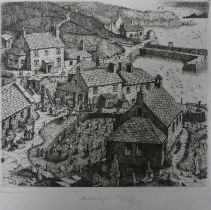 Murray McPherson Tod (1909-1974) - Galloway Village, etching, signed and dated 1956 in pencil to the