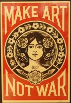 Shepard Fairey (b.1970) - Make Art Not War (2022), lithograph printed in colours, signed and