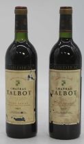 Château Talbot, 1982, Saint-Julien, two bottles