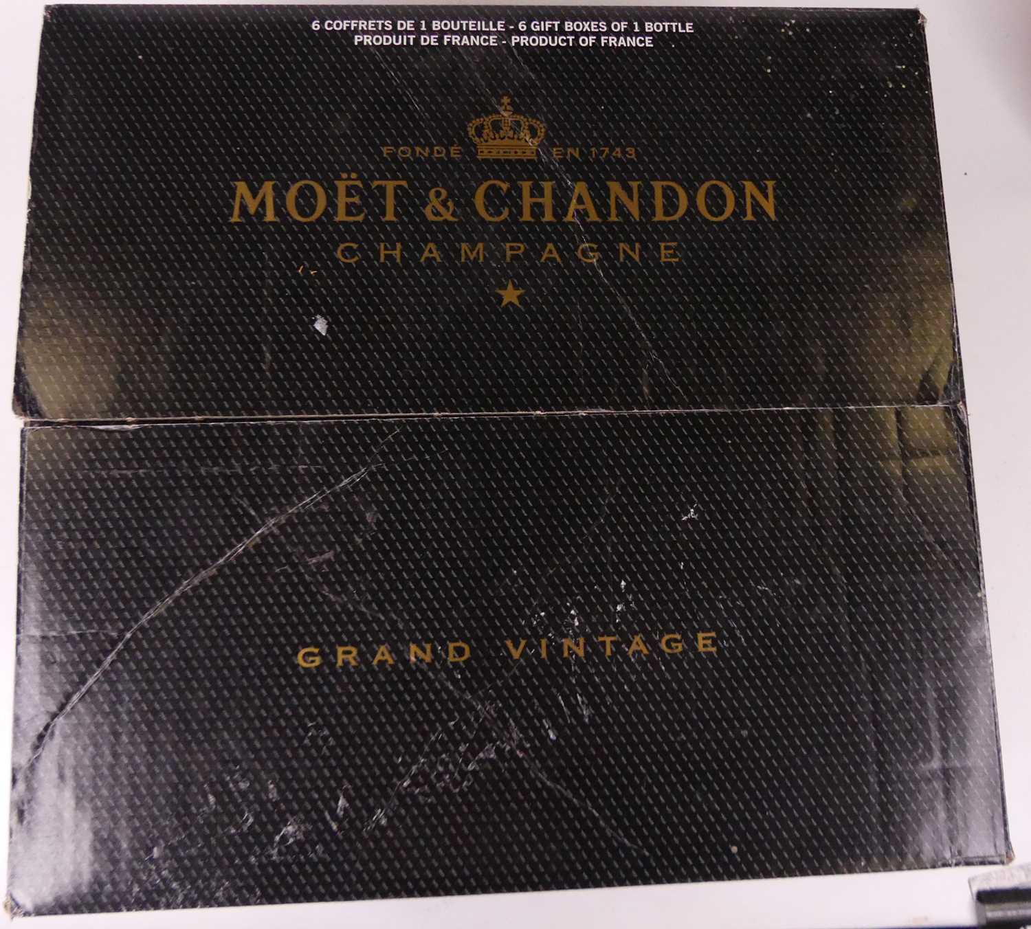 Moet & Chandon Grand Vintage 2002 Brut Champagne, five bottles (OB)