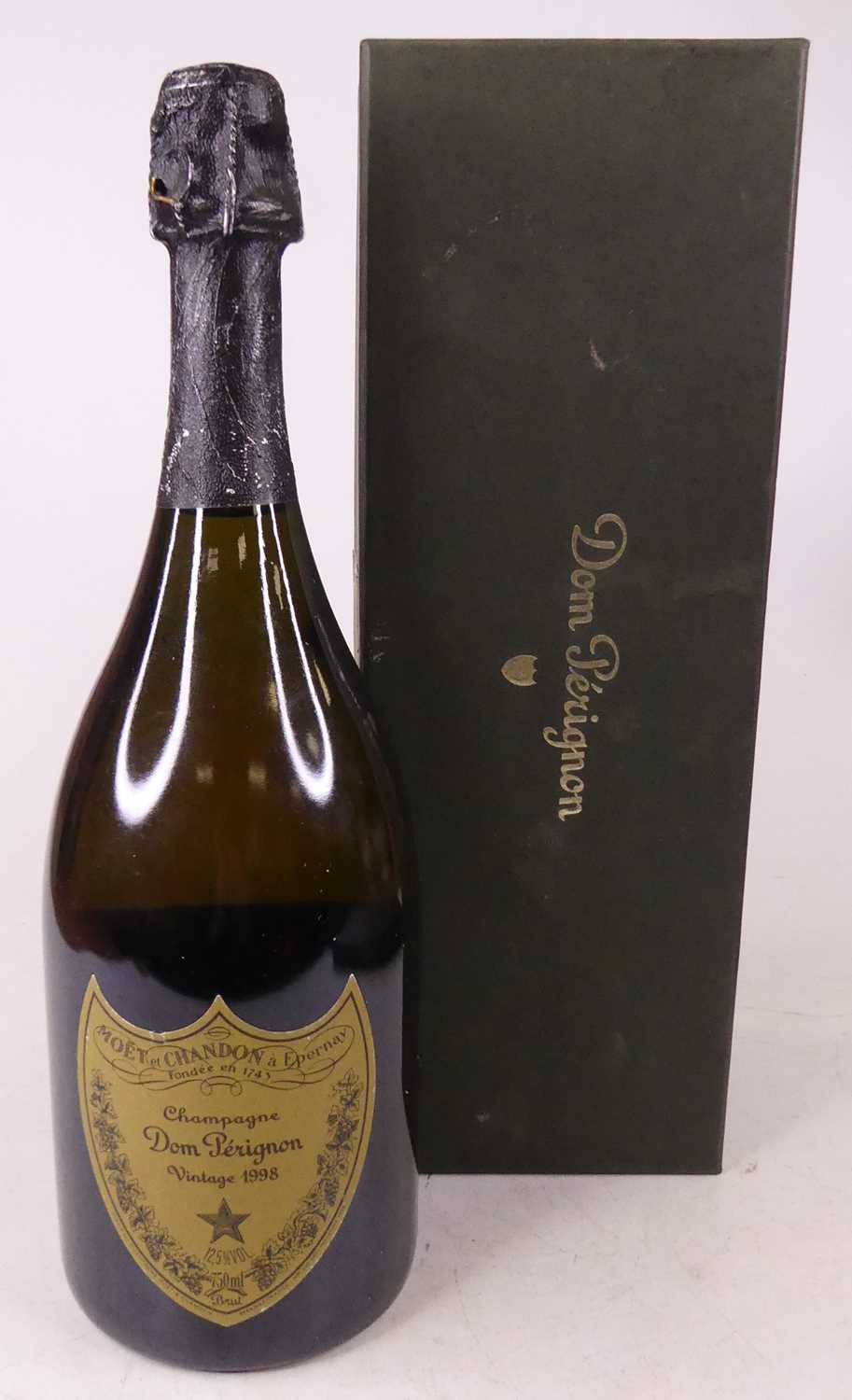 Moet & Chandon Dom Perignon vintage champagne, 1998, one bottle in carton with supporting volume Dom