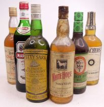 Mixed lot to include Rogers Old Scots Blended Scotch Whisky, one bottle, White Horse Scotch