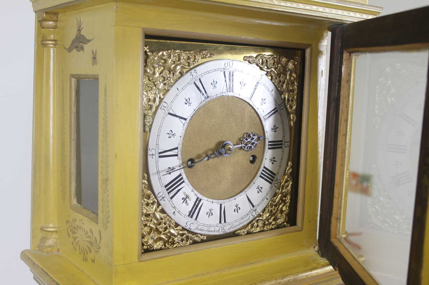 John Sander of Sandhurst - a chinoiserie yellow lacquered longcase clock in the early 18th century - Image 3 of 5
