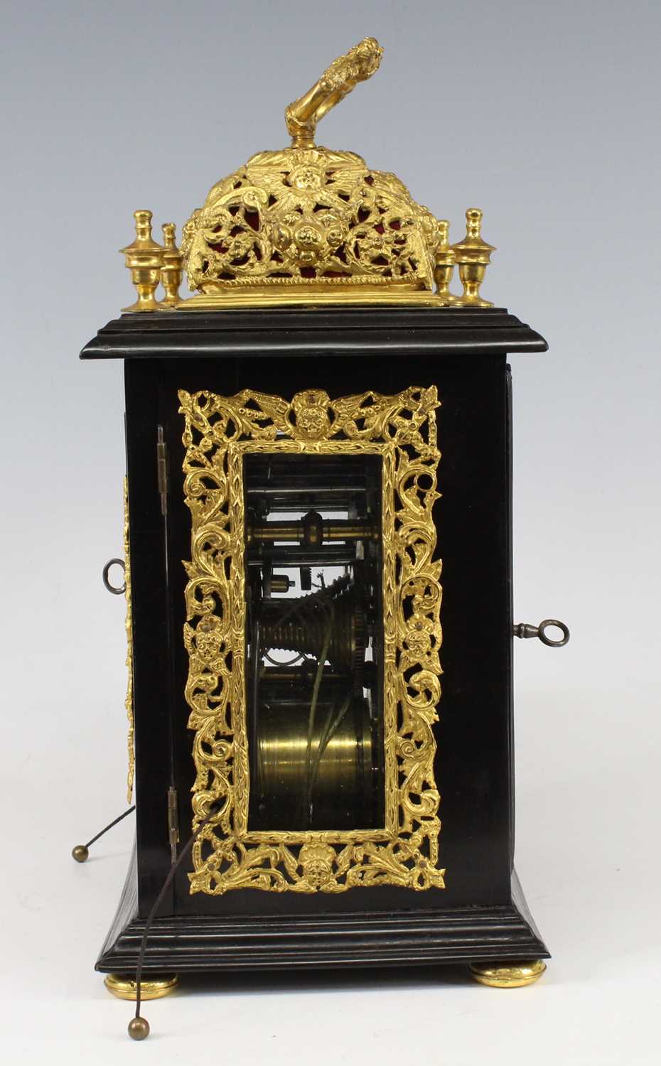 Nathanael Hodges of London - a late 17th century ebony veneered table clock, with pull quarter - Image 5 of 14