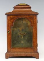 John Rowning of Newmarket - a George III mahogany caddy top bracket clock, having brass carry