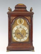 Thomas Pace of London - a George III mahogany cased bracket clock, the case with brass carry handle,