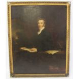 Attributed to James Lonsdale (1777-1839) - half-length portrait of Sheffield Grace FRS, oil on
