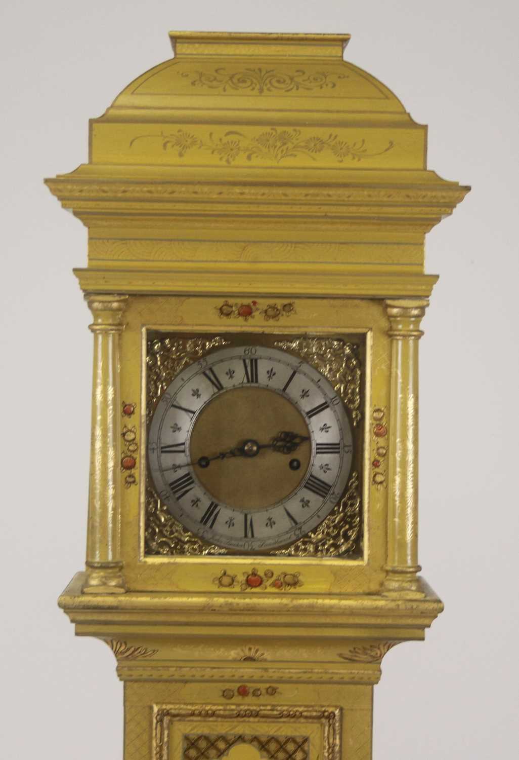 John Sander of Sandhurst - a chinoiserie yellow lacquered longcase clock in the early 18th century - Image 2 of 5
