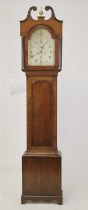 Thomas Pace of London - an early 19th century oak longcase clock, having a signed arched silvered