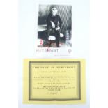 [ Autograph ] A Rod Stewart signed photograph, with certificate, overall 26.5 x 18.5 cm