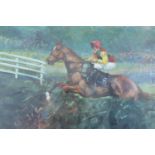 [ Horse Racing ] After Claire Eva Burton (British, b. 1955) "Mr Frisk", 'Jockey Marcus Armitage Esq,