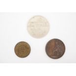A George III Ionian Islands 2 lepta copper coin, [engraved by Wyon], together with an 1872 Youngs of