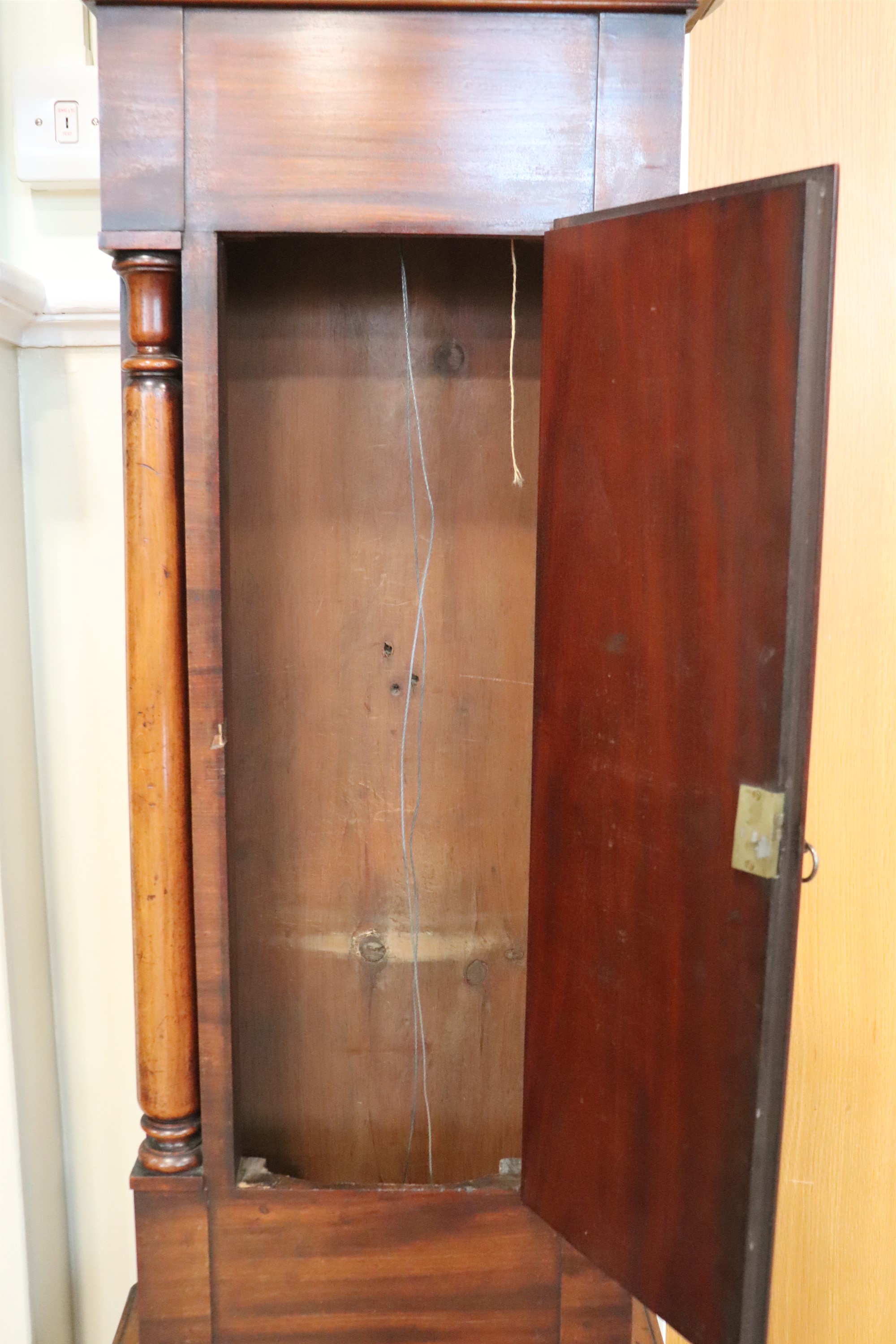 A George III mahogany 8 day long case clock, having a single train 'bolt and shutter' movement, - Image 3 of 6