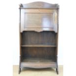 A George V fall front bureau bookcase, 76 x 30 x 125 cm