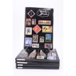 Five stamp albums including Africa, Asia, North America, South America, West Indies and one other