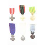 A small collection of French military medals