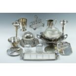 A quantity of Victorian and later electroplate, including an hors d'oeuvre dish, two handled