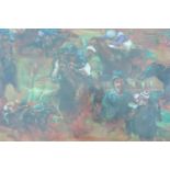 [ Horse Racing ] After Claire Eva Burton (British, b. 1955) "The Magnificent Seven", a montage of