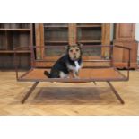 A mid 20th Century, Goddards of London, steel and canvas folding dog bed, 95 x 61 x 47 cm (