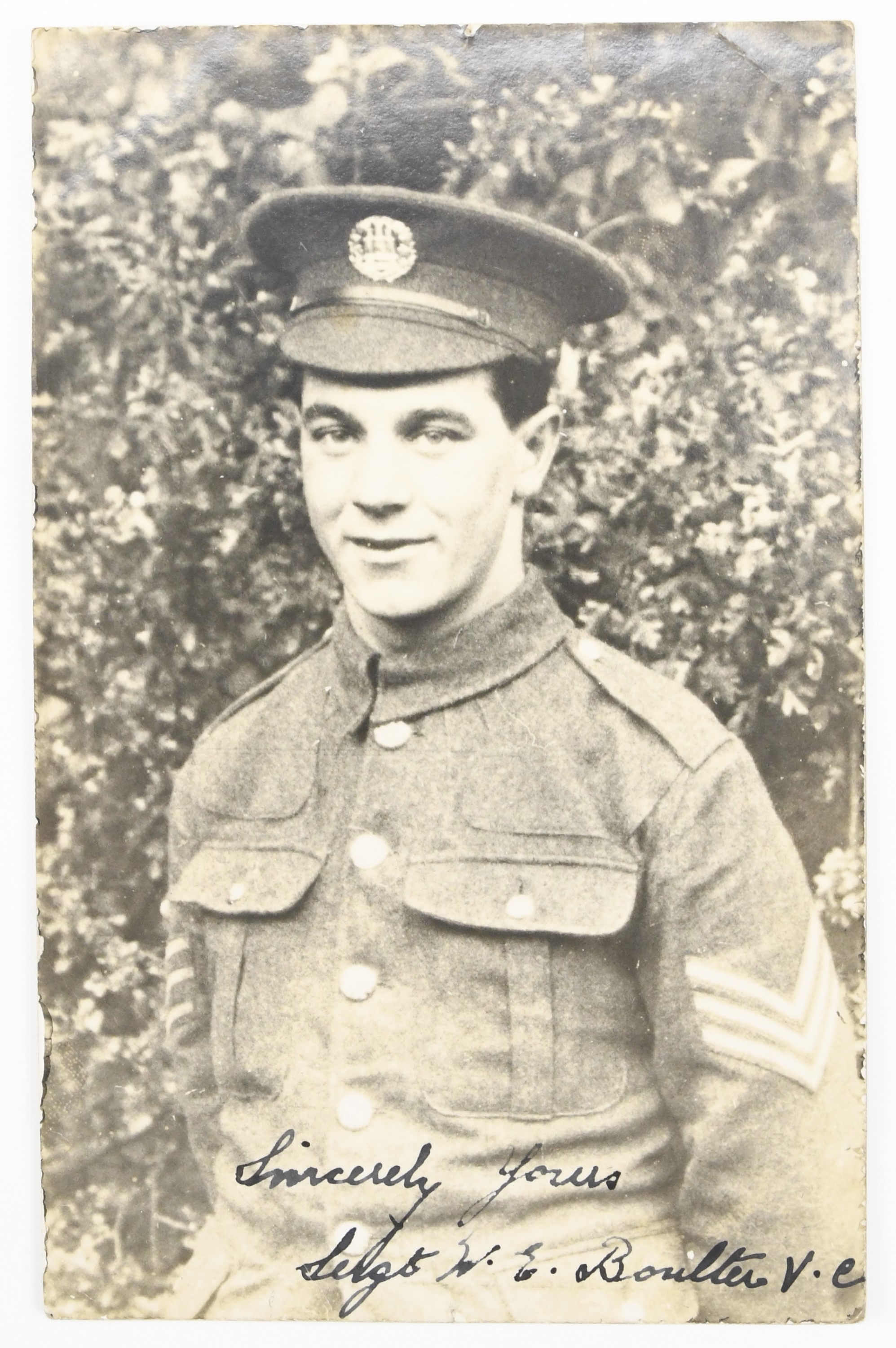 [ Victoria Cross ] A portrait postcard depicting Sergeant William Boulter. [Awarded the Victoria