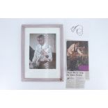 [ Autograph ] A framed and signed picture of Chuck Berry, together with another Chuck Berry