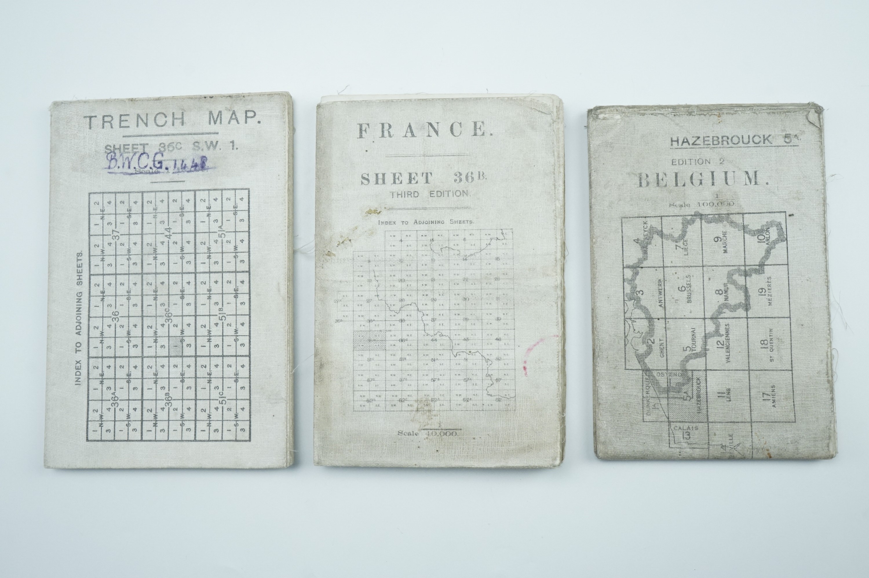 Three Great War trench maps