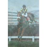 [ Horse Racing ] After Claire Eva Burton (British, b. 1955) "Master Oats, Cheltenham Gold Cup,
