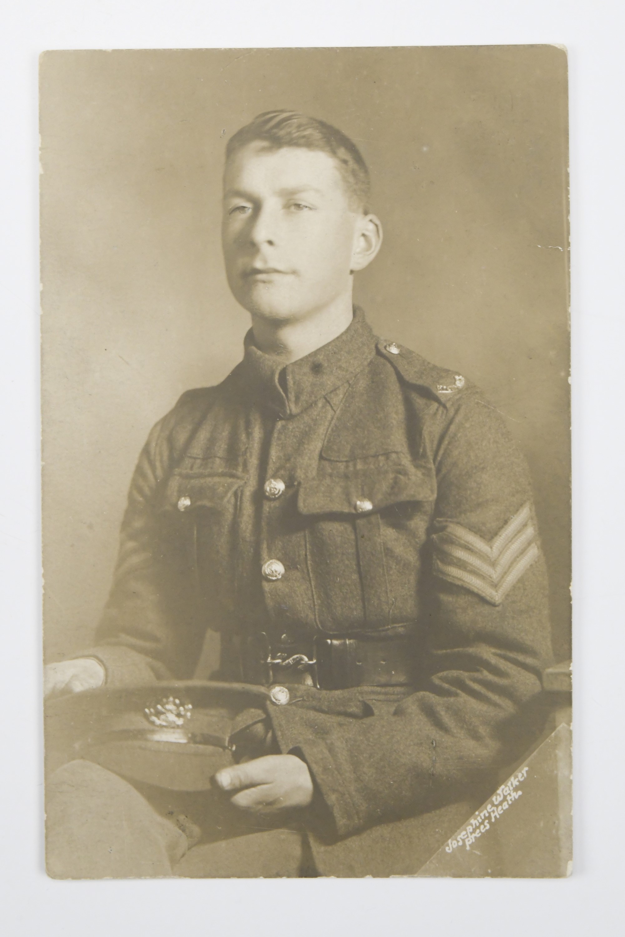 [ Victoria Cross ] A portrait postcard of Corporal Frank Lester. [Awarded the Victoria Cross for