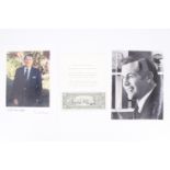 [ Autographs ] US politics, a signed black and white portrait photograph of Donald Rumsfeld,