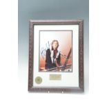 [ Autograph ] A Barry Manilow framed signed photograph, overall 43 x 33 cm