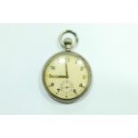 A Second World War Brotosh military GSTP pocket watch by Bravingtons, the back having a pheon mark