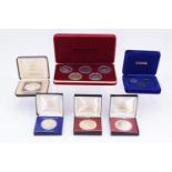 A group of silver proof coins, including 1974 and 1976 Bahamas "Ten-Dollar Independence Day"