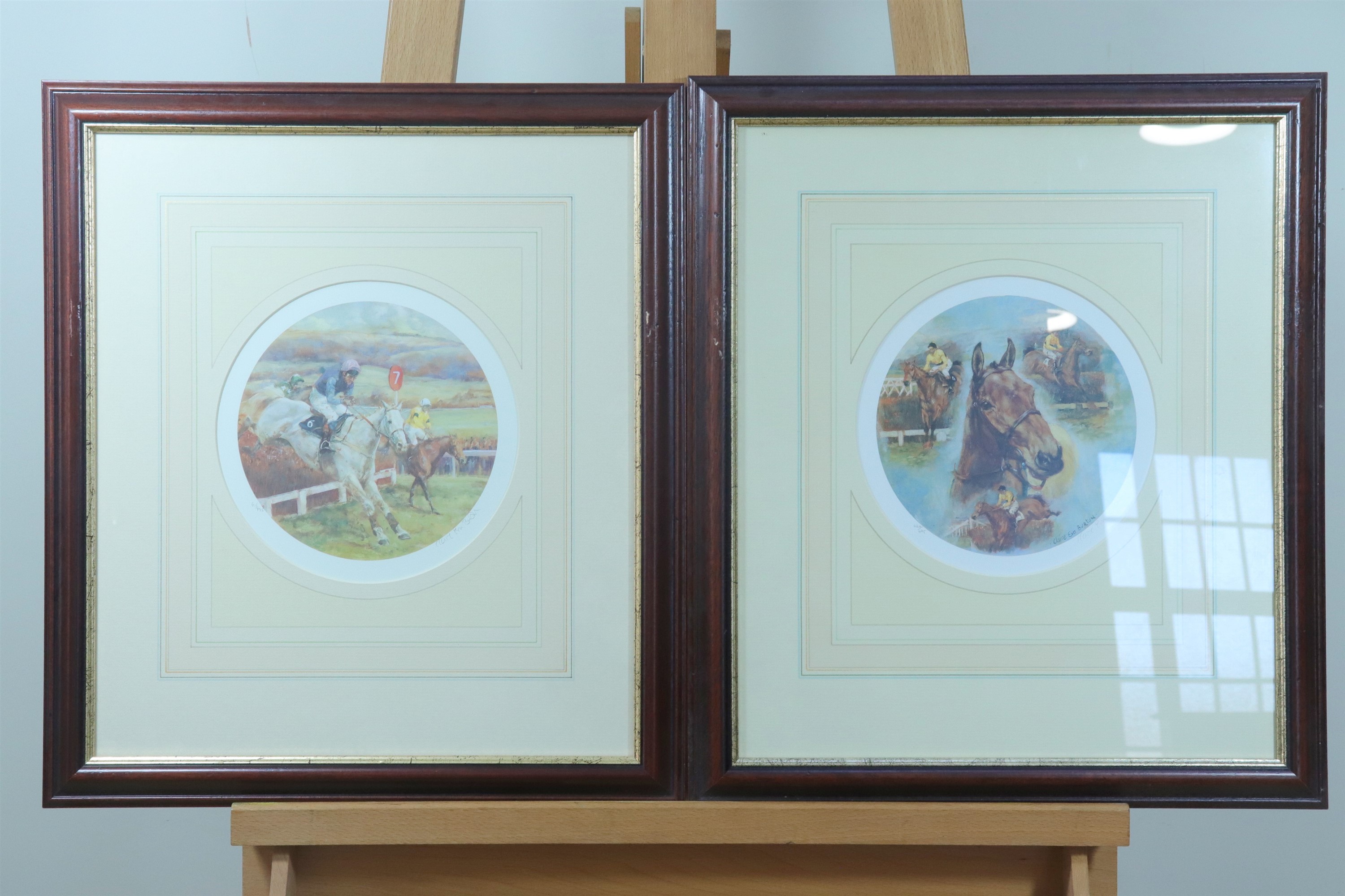 [ Horse Racing ] After Claire Eva Burton (British, b. 1955) Eight limited edition circular prints - Image 5 of 5