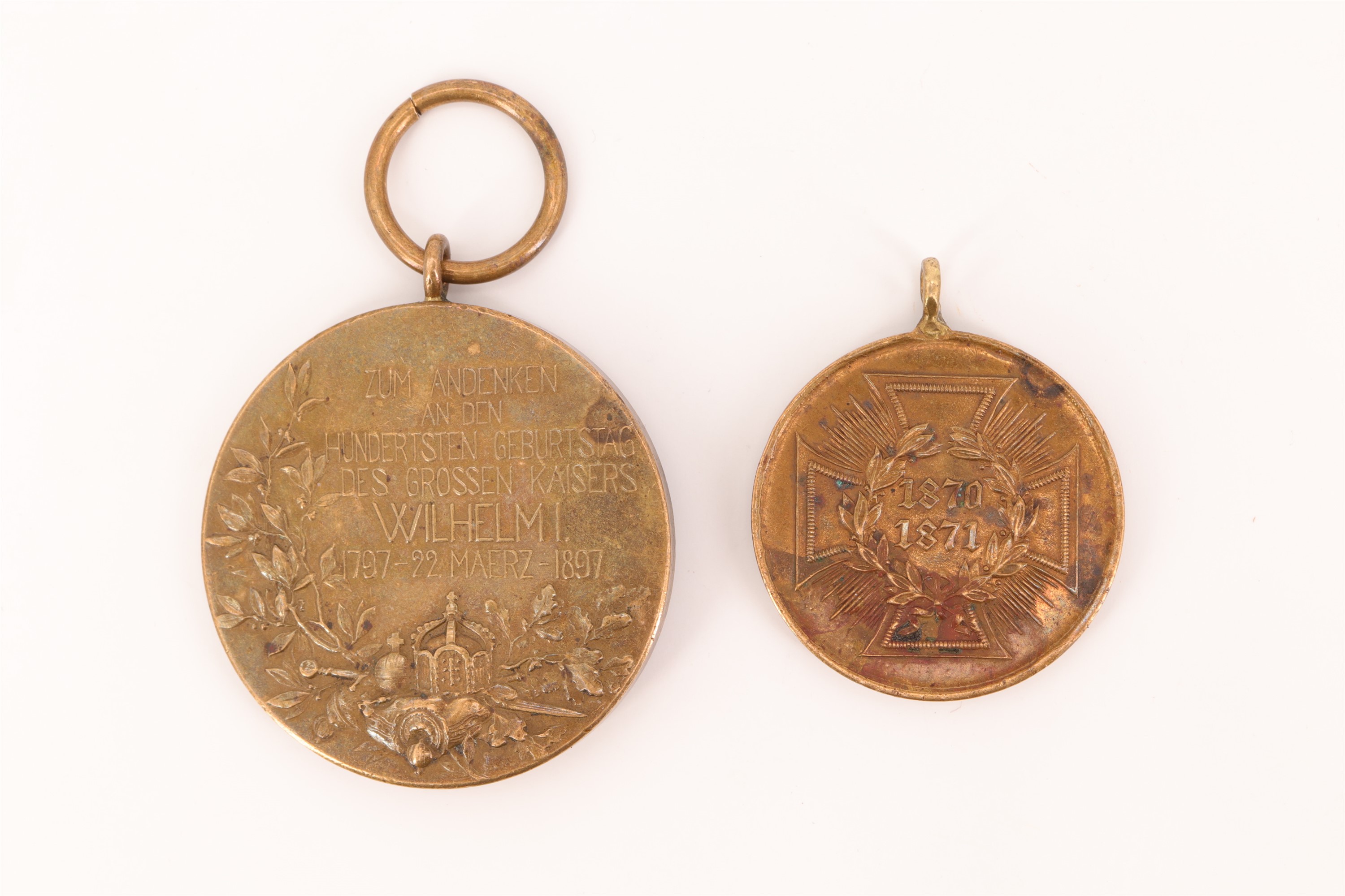 A Prussian War Commemorative Medal of 1870-1871 / Franco-Prussian War medal, together with an 1897 - Image 2 of 2